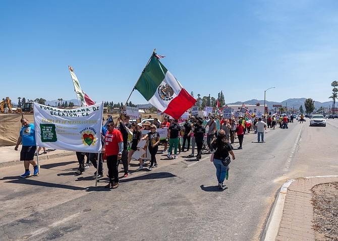 Immigration march in El Cajon