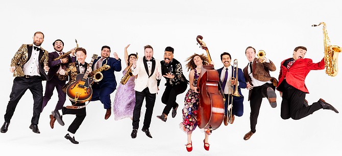 It's not hard to believe that bandleader Palos nurses an ambition to see the band depicted as cartoons, a la Dave Fleischer's take on Cab Calloway