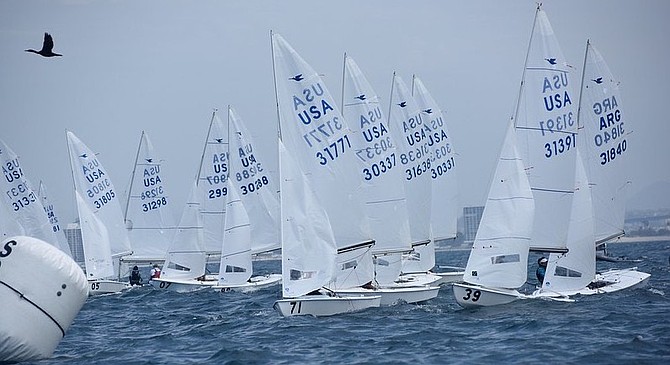The fleet of 34 Snipes in this year’s regatta