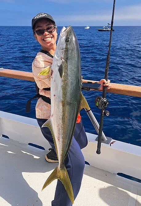 Solid yellowtail caught near the Coronado Islands during a full-day run aboard the Mission Belle.