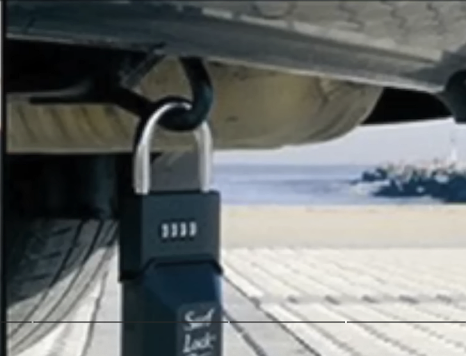 Like many surfers and boogie boarders, he left his keys in a lockbox.