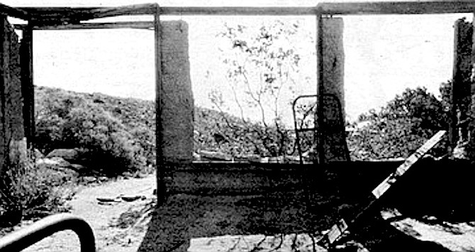 Marshal South house ruins. South, the reclusive bard of the badlands, used to live on top of Ghost Mountain overlooking the Butterfield Stage route.