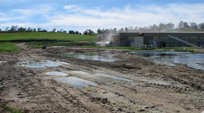 The ponds will be double-lined and housed in shade structures.