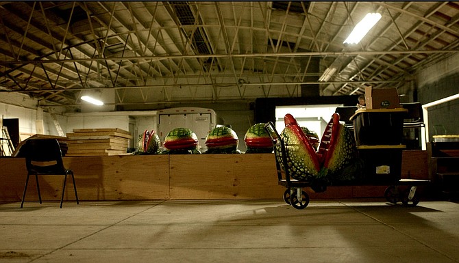 The crew built its own Audrey II