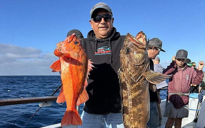 Huge lingcod caught aboard the Tribute 1.5-day run that also had limits of bluefin tuna and vermilion rockfish.