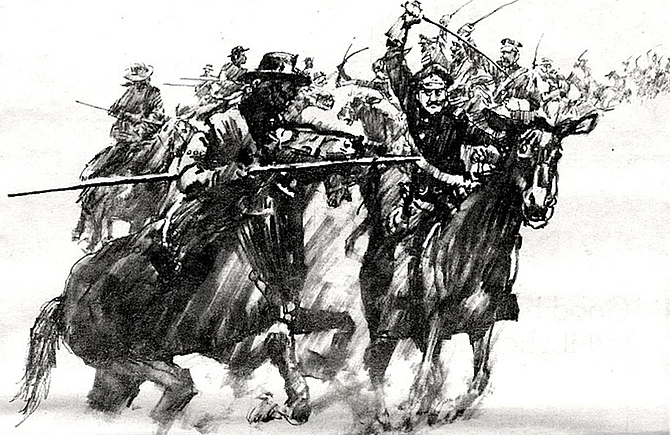 Dr. Griffin discovered that the lancers "seem to aim their lances so as to strike a man near the kidneys."