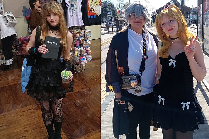 Multiple attendees cosplayed as characters from Death Note