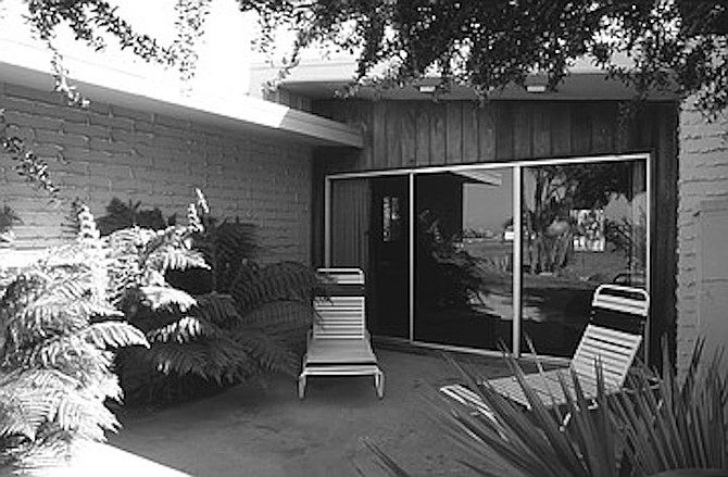 Clara's room at the Bahia hotel. In 1960, Life magazine published a photo of Clara, seated at the Bahia below her father's portrait.
