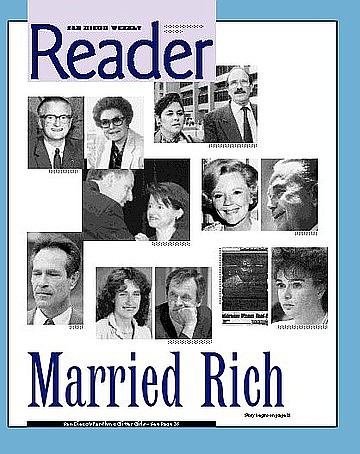 Left to right, top to bottom: James and Helen Copley, Susan Golding and Richard Silberman, Scott Peters and Lynn Gorguze, Joan and Ray Kroc, Alan Bersin, Frances Hellman and Robert Dynes, Robert Peterson and Maureen O'Connor
