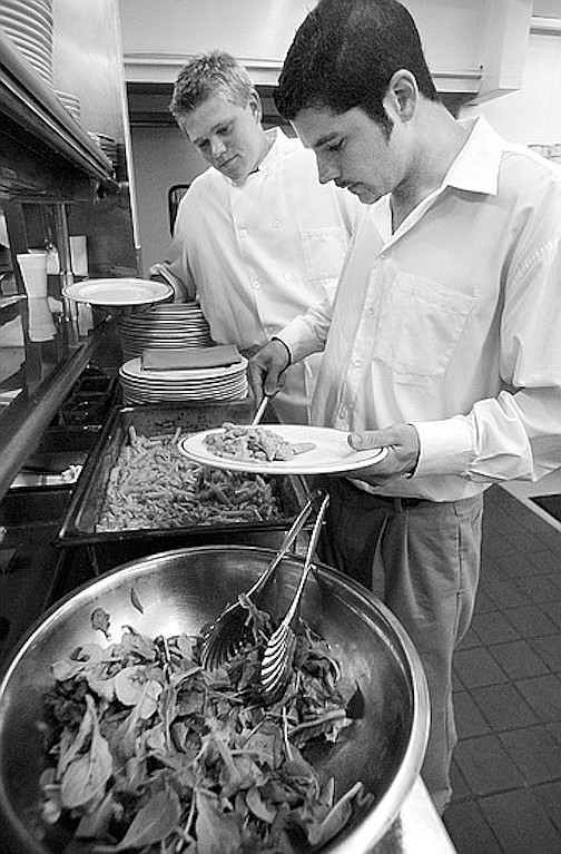 Bertrands. “Our front-of-the-house and back-of-the-house staffs eat separately, and usually on the run."