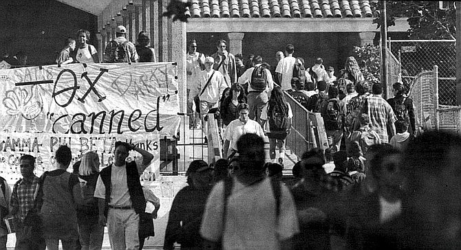 I would park, jump out, and rush over the bridge, and get stalled by a parade of Hare Krishnas, Muslims selling incense, or business students lined up at the booths of prospective employers.