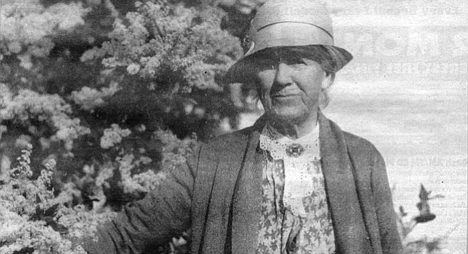Kate Sessions c. 1932. “She was a very forceful, dominant person. She had a strong voice. She was able to get across her ideas in a very forceful way.”