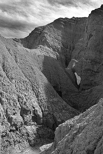 View of mud cave openings