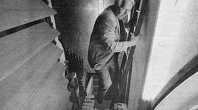 Lyle Blackinton inside Spreckels Organ. Blackinton has voiced more pipes in San Diego than he says he can remember.