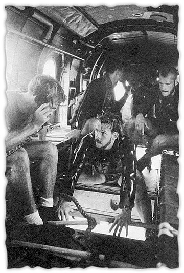 From I Ain't Got Time to Bleed; Ventura on the right. Jesse predictably dwells on the excruciating pain trainees must endure to prove themselves.