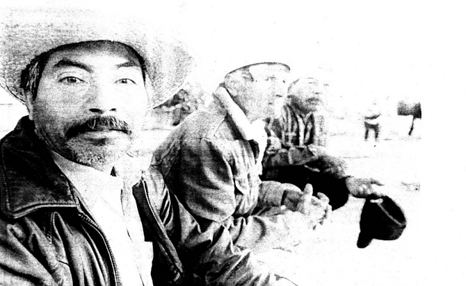 Roman had finished work at Evergreen Nursery and was carrying three gallons of drinking water and two sacks of groceries back to his encampment in McGonigle Canyon