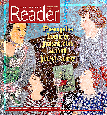 Cover mosaic by Elizabeth Raybee, located at the Bayside community center.
