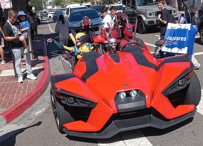 You don't want to get stuck in traffic behind a rolling Marvel photo op - Image by Jamie Gardner