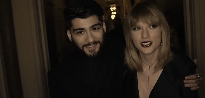 ZAYN and Taylor Swift behind the scenes of "I Don't Wanna Live Forever"