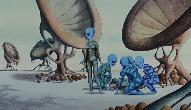 Still from Fantastic Planet, one of the films whose music Morricone Youth will be performing at The Casbah