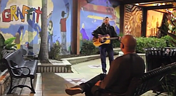 Dave Sheldon performs Bob Dylan's "Wagon Wheel" on the Walkway of Stars in La Mesa.