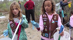 San Diegans of all ages contribute to the Creek to Bay Cleanup event by cleaning up garbage in the San Diego River area.