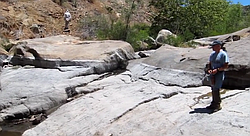 Footage of a dried-up Boulder Creek in San Diego County demonstrates the extent of the ongoing drought.