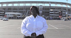 Sherone McCaster talks about her experience trying to make ends meet while earning $9 per hour as an usher at Qualcomm Stadium. 