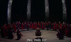 ...conclusion of <em>Parsifal</em> from a previous Bayreuth production