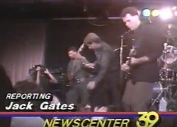 San Diego's Newscenter 39 reporter Jack Gates does a story in June 1984 about Club 33, featuring clips of a taping with Urban Umbrella and an interview with Cox programmer Maya Gallagher.